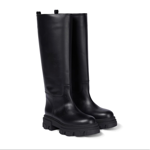 Gia Borghini X Pernille Teisbaek black leather knee-high boots - Picture 14 of 14
